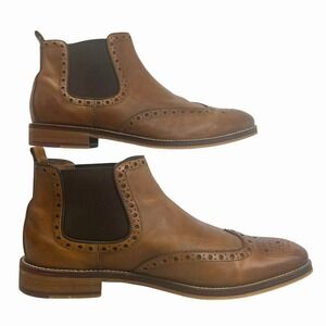 Johnston Murphy Mens 9M Tan Leather  Conard Gore Boots Elastic Ankle SKU:8387441